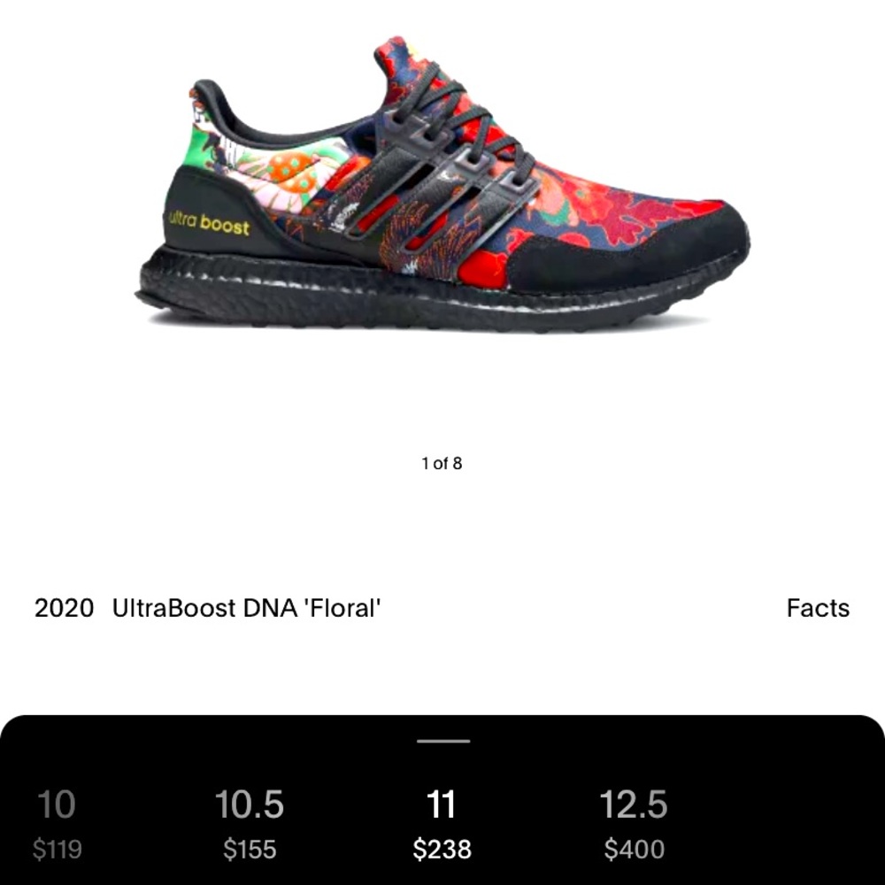 ADIDAS LIMITED COLORWAY ULTRABOOST DNA “FLORAL” SZ-11